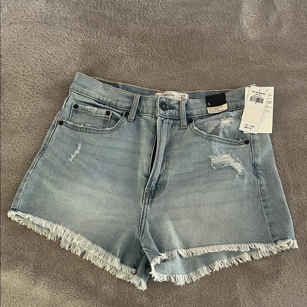 NWT Abercrombie & Fitch Light Blue Jean Shorts